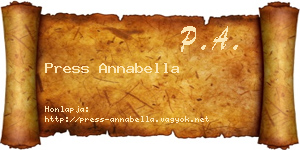 Press Annabella névjegykártya